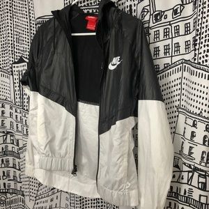 Nike Black and White Windbreaker